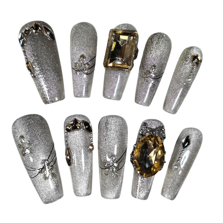 Luminous Gala Holiday Press On Nails